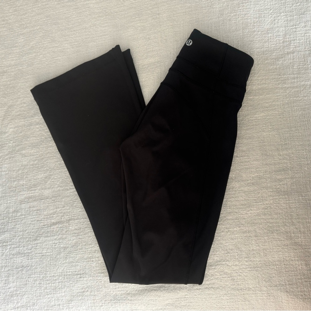 Black lululemon leggings flared size 2
